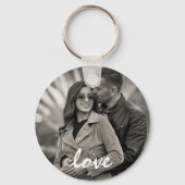 2面パーソナライズされた写真と文字写真コラージュ キーホルダー (裏面)