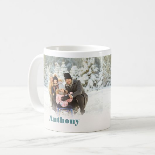 2面パーソナライズされた型カスタムコーヒーマグ コーヒーマグカップ (正面左)