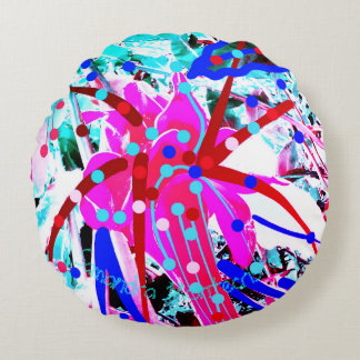 2面フェスティバル花円枕 ラウンドクッション