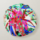 2面フェスティバル花円枕 ラウンドクッション (裏面)