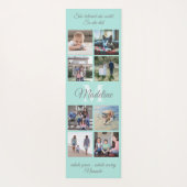 2面マントラカスタムティール(緑がかった色)ブルーモノグラム16写真 ヨガマット (裏面)