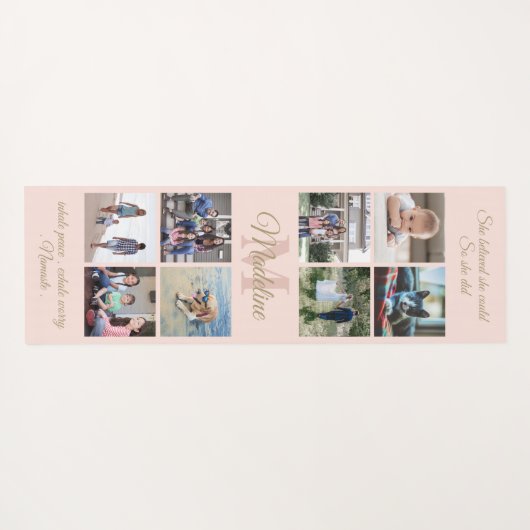 2面マントラカスタム赤面&金ゴールドモノグラムフォト ヨガマット (裏面(横))