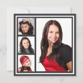 2面任意のカラー写真卒業パーティー 招待状 (正面)