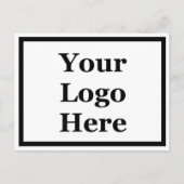 2面白黒テンプレートここにロゴ ポストカード (正面)