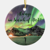 2面素晴らし、オーロラボレアリスオーナメント セラミックオーナメント (正面)