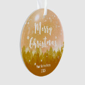 2面金ゴールドファンシー平和雪クリスマス オーナメント (正面)