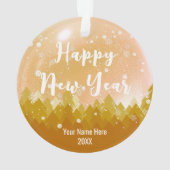 2面金ゴールドファンシー平和雪クリスマス オーナメント (裏面)