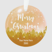 2面金ゴールドファンシー平和雪クリスマス オーナメント (正面)