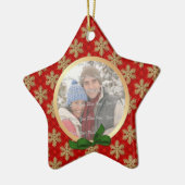 2面 – スノーフレークホリデーフォトオーナメント セラミックオーナメント (左)