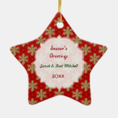 2面 – スノーフレークホリデーフォトオーナメント セラミックオーナメント (裏面)