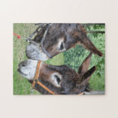 2頭のかわいいろば ジグソーパズル (横)