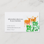 2頭のシカ 名刺 (裏面)