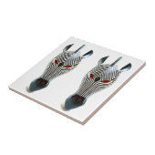 2頭のシマウマのマスクのタイル タイル (側面)