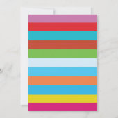 2頭のシマウマ-緑は誕生会の招待を結び付けます 招待状 (裏面)