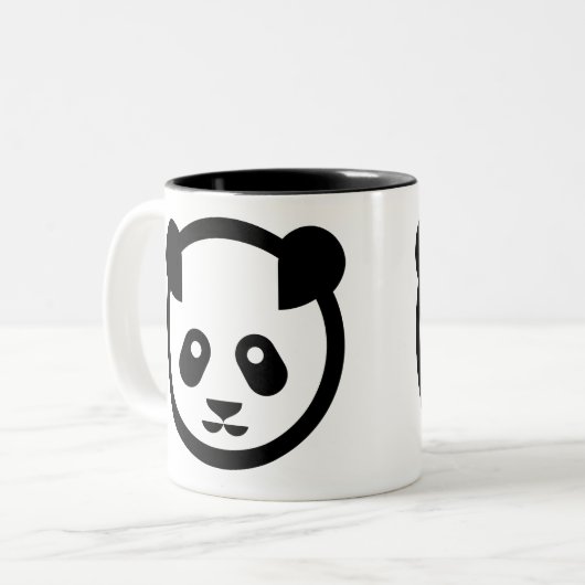 2頭のパンダのマグ ツートーンマグカップ (正面左)
