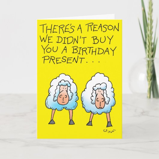 2頭のヒツジ カード (正面)