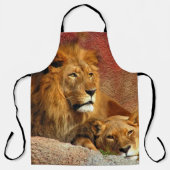 2頭のライオン エプロン (正面)