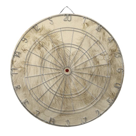 2頭のライオン（野生動物） （アルブレヒト公爵） ダーツボード (正面)