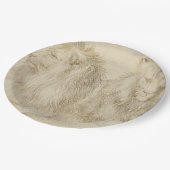 2頭のライオン（野生動物） （アルブレヒト公爵） ペーパープレート (アングル)