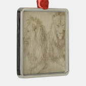 2頭のライオン(野生動物) (アルブレヒト公爵) メタルオーナメント (右)