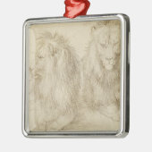 2頭のライオン(野生動物) (アルブレヒト公爵) メタルオーナメント (左)