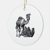 2頭のラクダある1つの地位1引きます セラミックオーナメント (左)