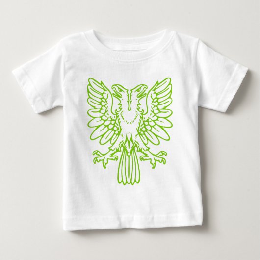 2頭のワシ – Martian Green ベビーTシャツ (正面)
