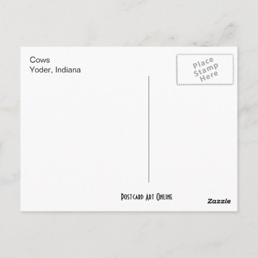 2頭の牛 ポストカード (裏面)