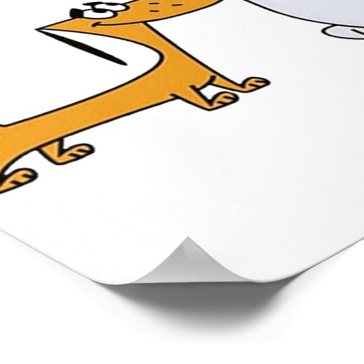 2頭の犬 ポスター (角)