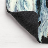 2頭の白いアラビアの馬のマウスパッド マウスパッド (コーナー)