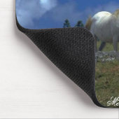 2頭の美しい馬 マウスパッド (コーナー)