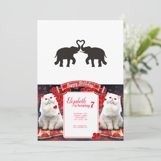 2頭の象がシルエットを好む 招待状 (スタンド正面)