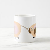 2頭の象のマグカップ コーヒーマグカップ (中央)