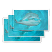 2頭の遊イルカの野生と自由の海