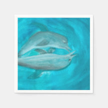 2頭の遊イルカの野生と自由の海