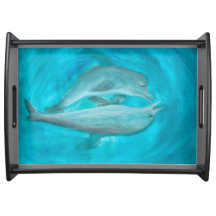 2頭の遊イルカの野生と自由の海