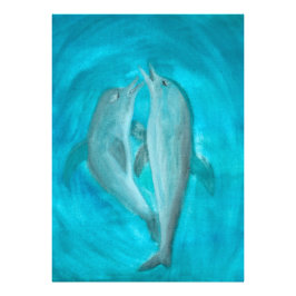 2頭の遊イルカの野生と自由の海 フォトプリント           