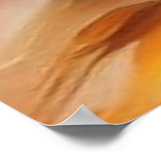 2頭の馬が駆けモダン回る抽象芸術アートのポスター ポスター (角)