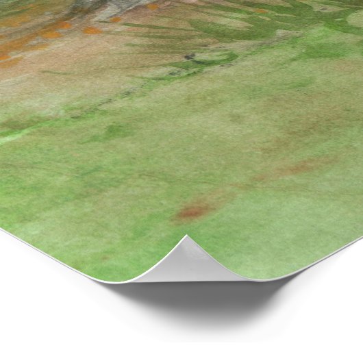 2頭の馬とジプシーのワゴン – Canvas print ポスター (角)