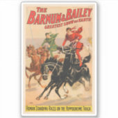 2頭の馬にまたがった男たちとサーカスのレース。 シール (正面)