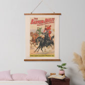 2頭の馬にまたがった男たちとサーカスのレース。 吊り下げ型タペストリー (寝室)