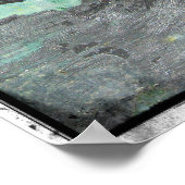 2頭の馬の混合メディア ポスター (角)