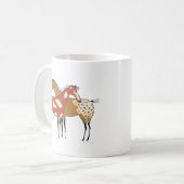 2頭の馬のAppaloosa及びペンキのデザイン コーヒーマグカップ (正面左)