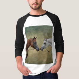 2頭の馬絵画を超える。 Tシャツ
