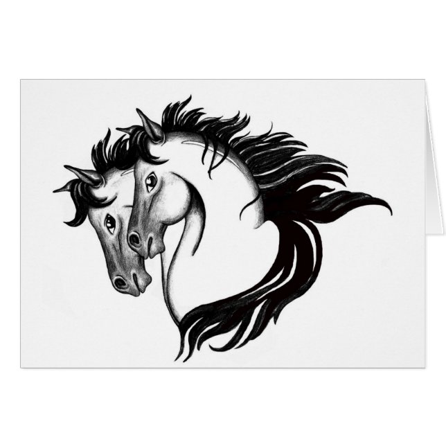 2頭の馬 (正面横)