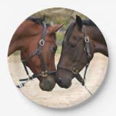 2頭の馬 ペーパープレート (正面)