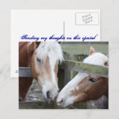 2頭の馬 ポストカード (正面/裏面)