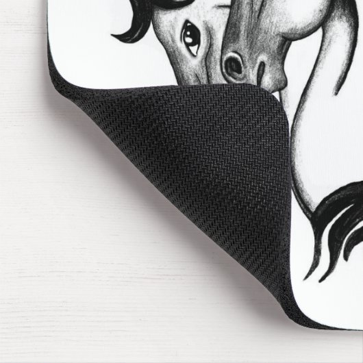 2頭の馬 マウスパッド (コーナー)