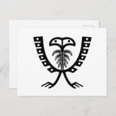 2頭の黒いワシ ポストカード (正面/裏面)