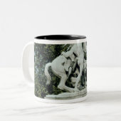 2頭の「泥灰質の馬」の1頭、1739-45年 ツートーンマグカップ (正面左)